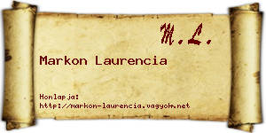 Markon Laurencia névjegykártya